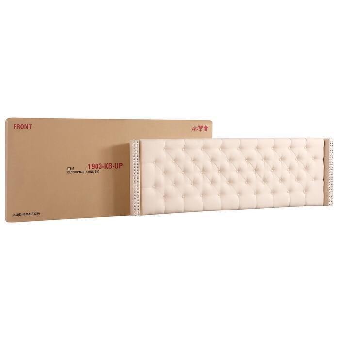 Julie Tufted Upholstered Low Profile King Panel Bed