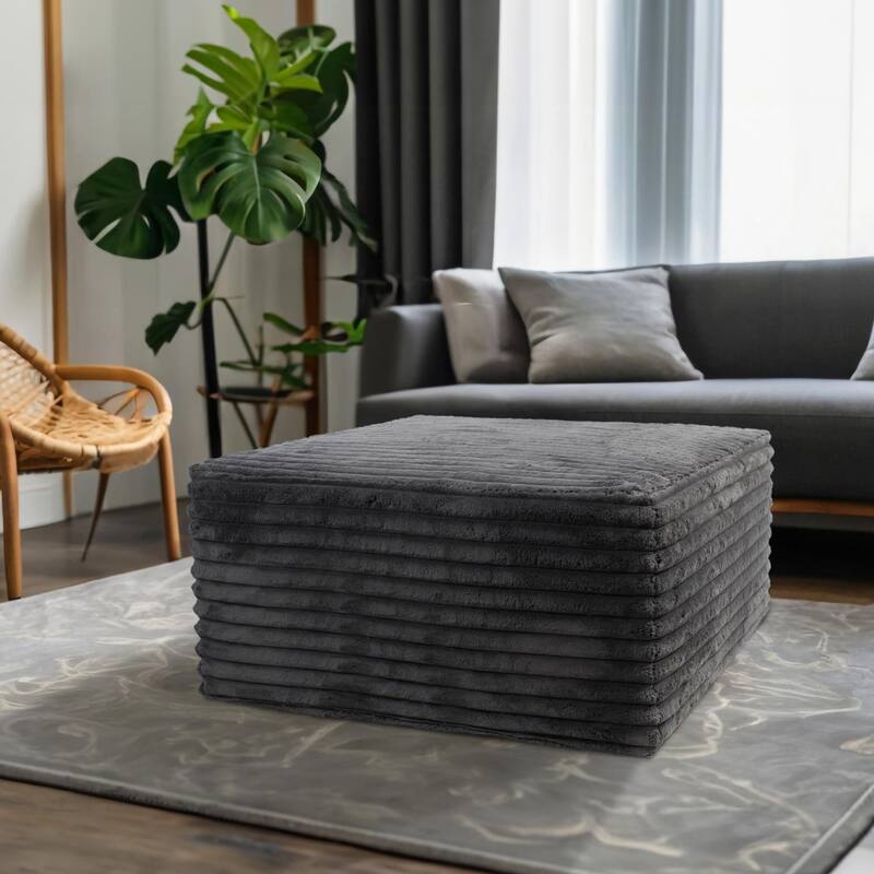 Universal Square Ottoman Shar Pei White