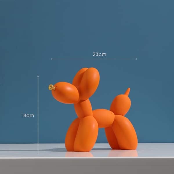 dimension image slide 1 of 4, Curata Home Medium Resin 9" Balloon Dog Zen Animal Kaws Statue Décor