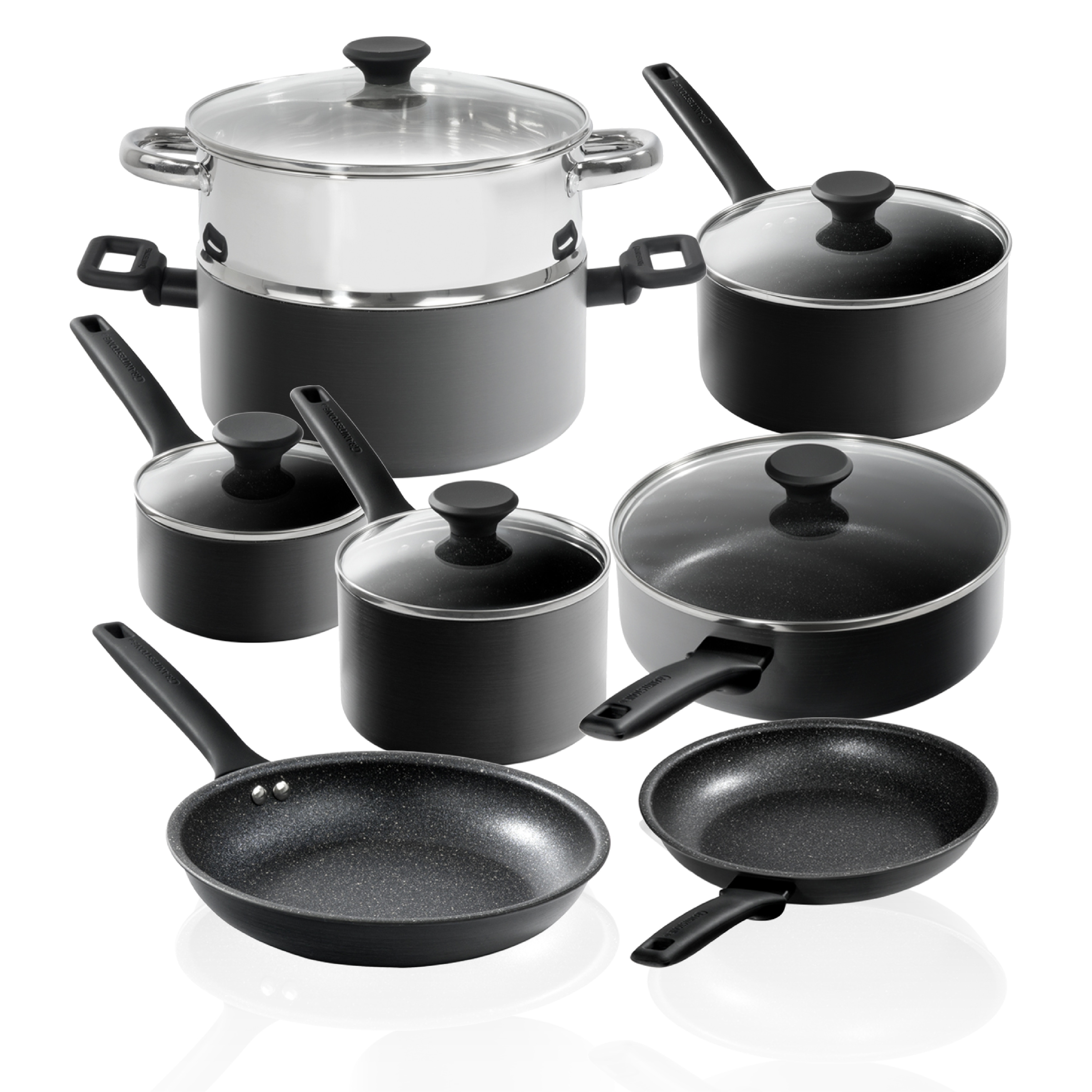 Calphalon Premier Hard-Anodized Nonstick 13-Piece Cookware Set, Black