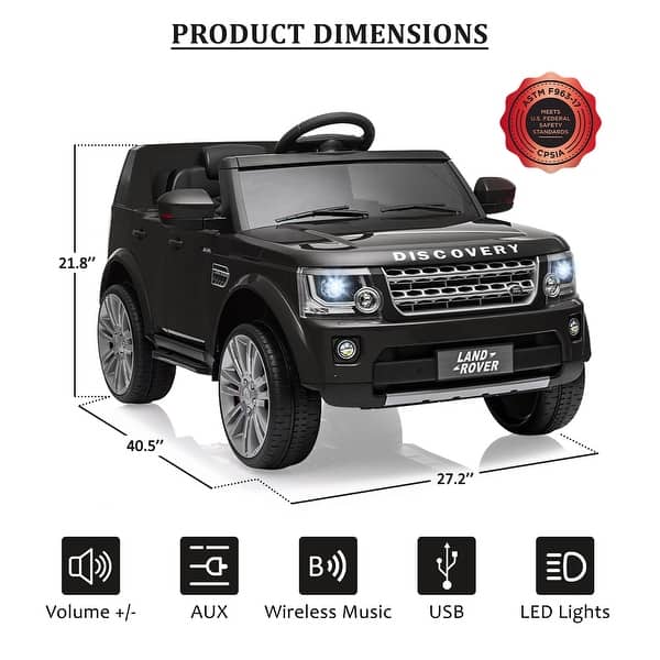 12V Ride on Car with Remote Control for Toddler 3-8
