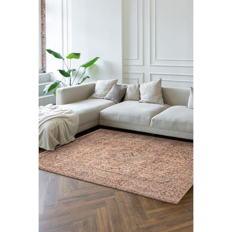 ECARPETGALLERY Hand-knotted Antalya Vintage Copper Wool Rug - 7'7 x 11'3