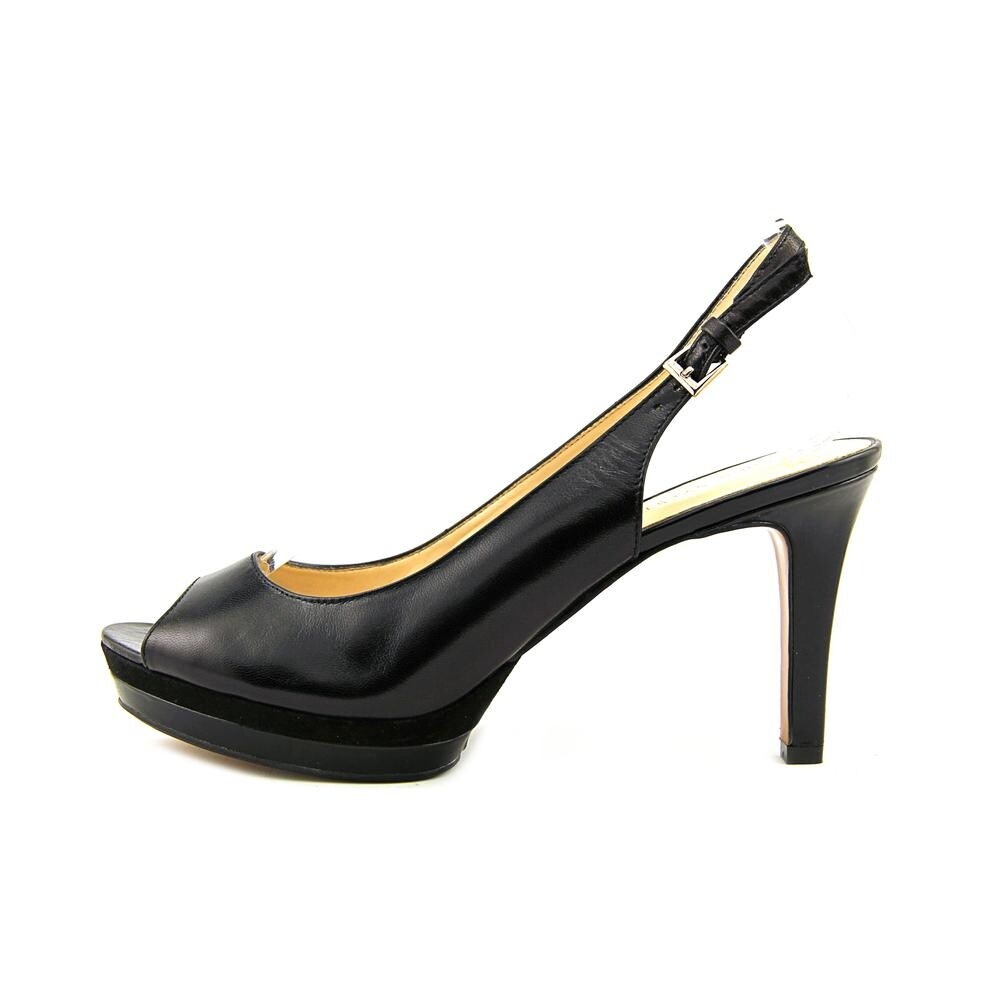 nine west black slingback heels