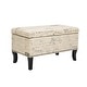 preview thumbnail 27 of 25, Adeco Storage Ottoman Bench Fabric Patterned Rectangular Toy Chests Beige