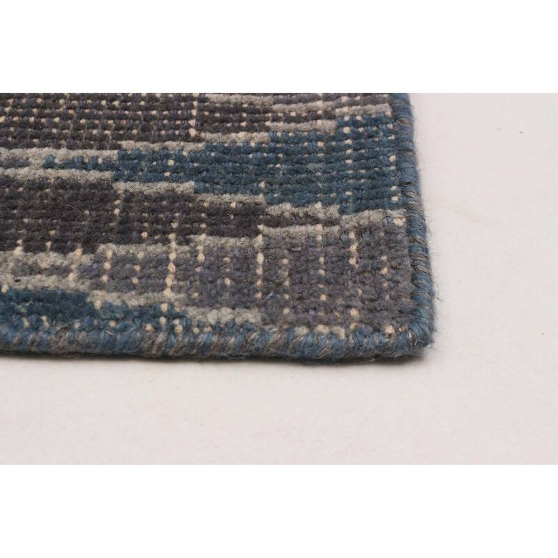 ECARPETGALLERY Hand-knotted Tangier Dark Grey Wool Rug - 5'1 x 7'7