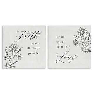 Stupell Faith & Love Sentiments Canvas Wall Art Design By Natalie ...