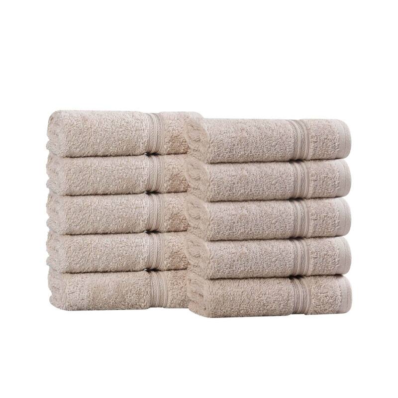 Superior Heritage Egyptian Cotton Absorbent Face Towel Set of 10