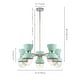 preview thumbnail 17 of 24, 5-Light Modern Linear Sputnik Ceramic Chandelier Cone Globe Ceramic Island Pendant for Dining Room