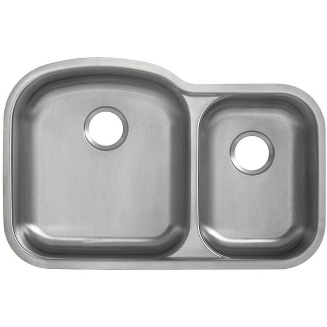 Swiss Madison 32" Undermount Double Basin Stainless Steel Kitchen Sink