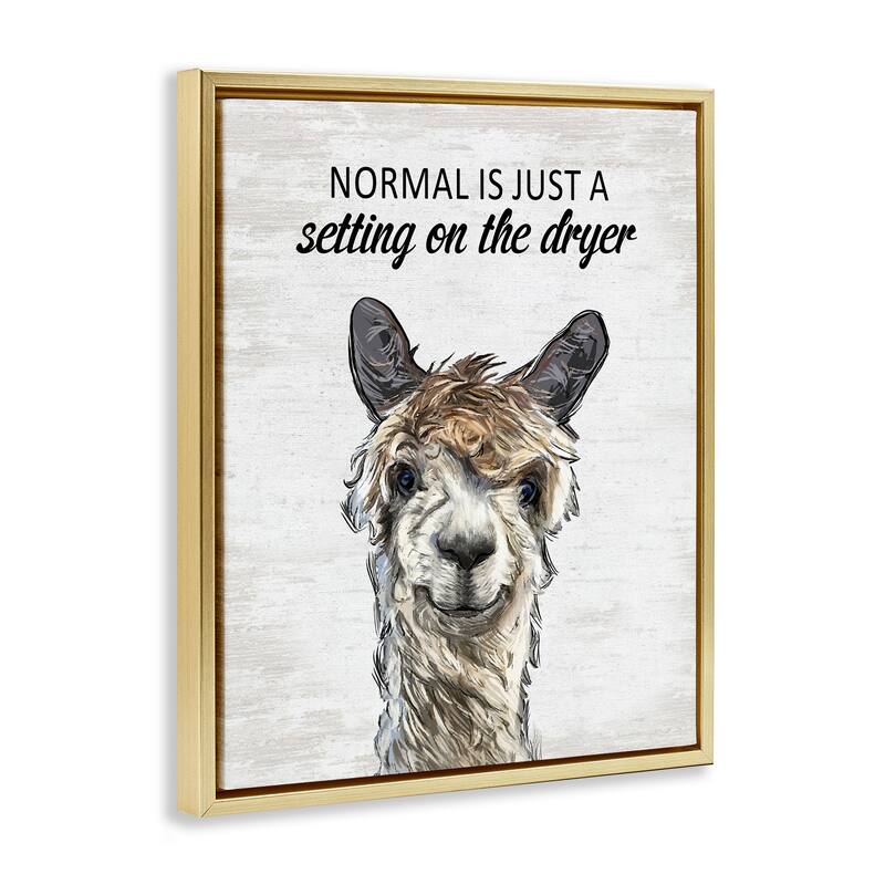 Stupell Normal is Just Dyer Setting Framed Floater Canvas Wall Art Design By Lettered and Lined