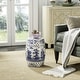 preview thumbnail 1 of 2, SAFAVIEH Ocean Jewel Chinoiserie Blue Ceramic Decorative Garden Stool