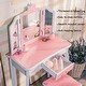 preview thumbnail 6 of 25, Girls Vanity Table with Mirror and Drawer