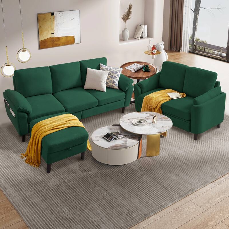 3-Pieces living room set - Green