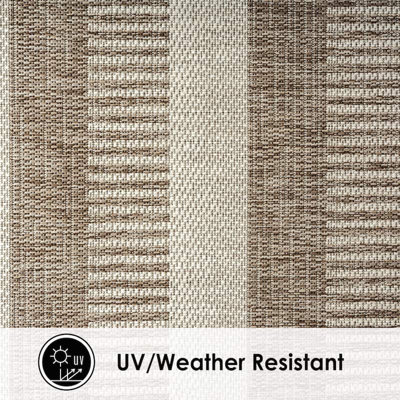 Nicole Miller New York Patio Country Charlotte Modern Stripe Indoor/Outdoor Area Rug