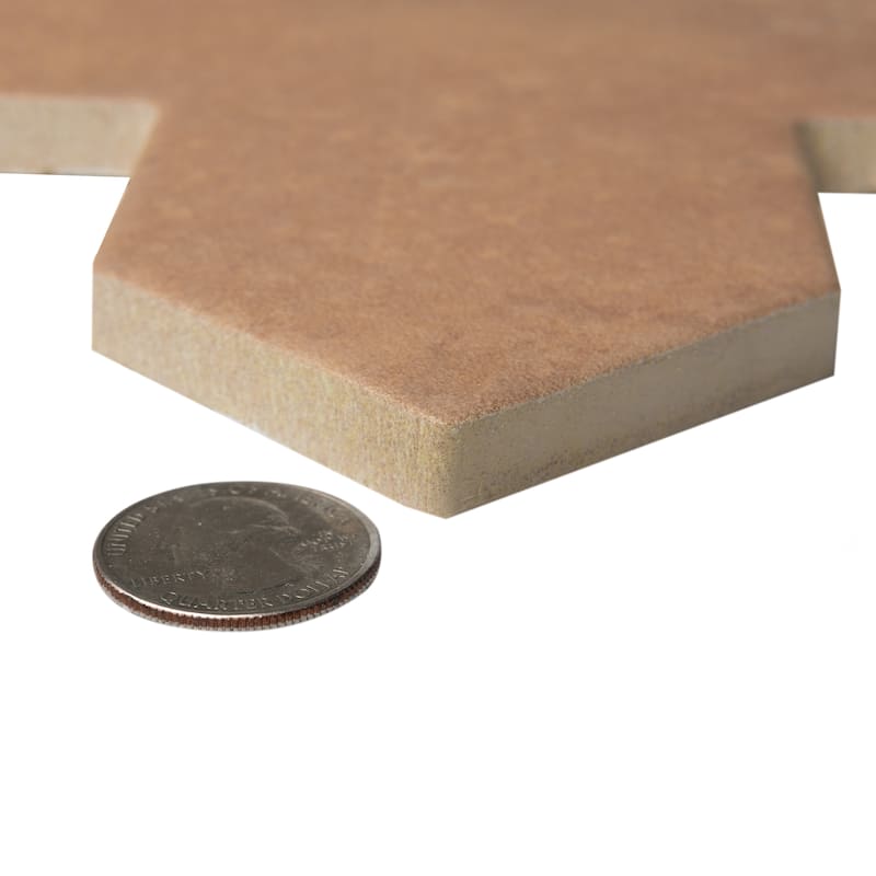 Merola Tile Argile Cross Cotto 7" x 7" Porcelain Floor and Wall Tile - (1 Tile)