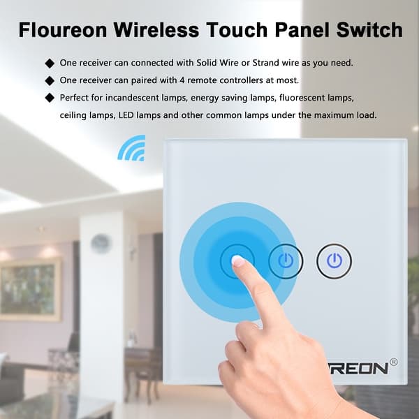 Shop Floureon 3 Gang 1 Way Wireless Rf Remote Control Light