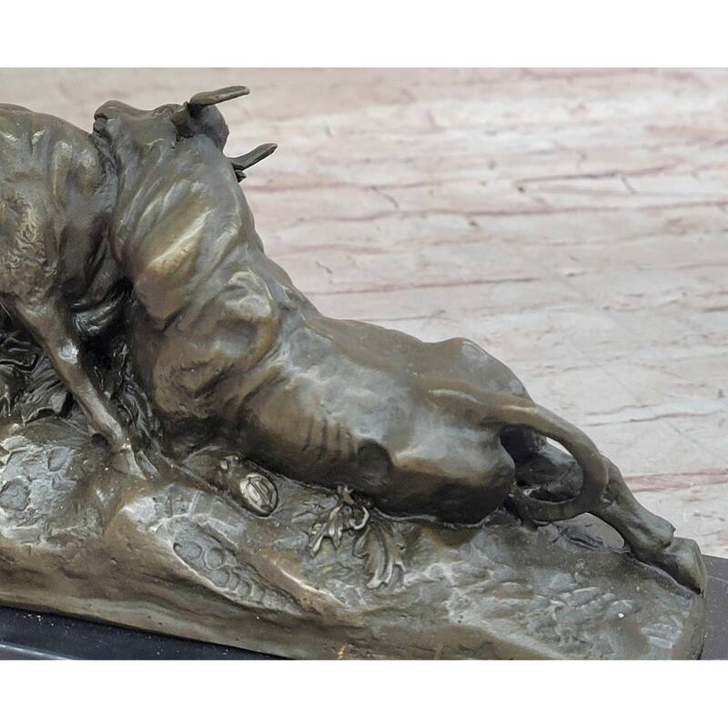 Combat De Taureaux By Clesinger Imitative Bulls Fighting Bronze Statue Sculpture 5 Inches X 10 Inches