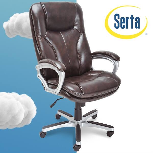 Shop Serta Puresoft Roasted Chestnut Executive Big And Tall Office Chair Overstock 9116643