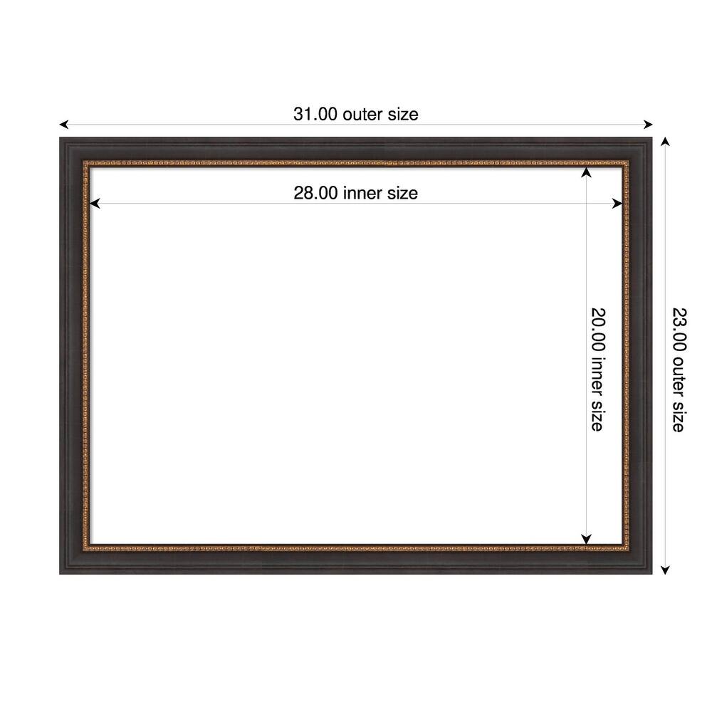 Amanti Art Ashton Black Framed Dry Erase Magnetic Board