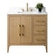 preview thumbnail 82 of 95, Vanity Art 36" Single Sink Bathroom Vanity Cabinet with Engineered Marble Countertop