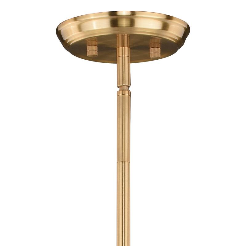 Brass Chandelier 6 Light Farmhouse - Mid Century Modern Lighting for Kitchen Dining Room - 23.25