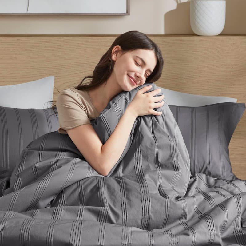 Chelsea Square Logan Woven Striped Duvet Set