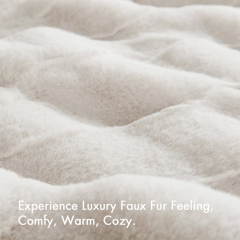Madison Park Camille Faux Fur Throw