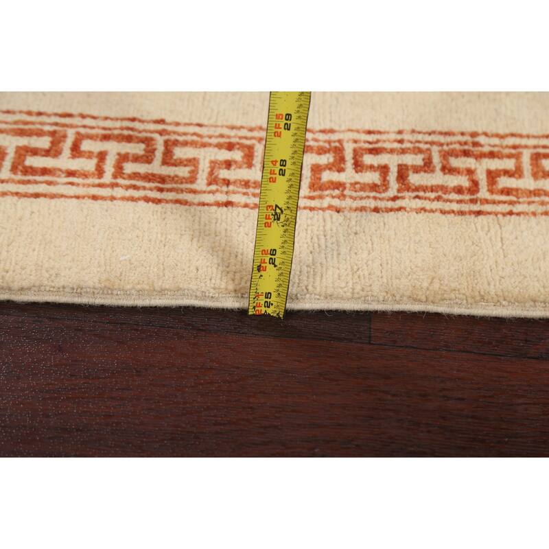 Geometric Bordered Oriental Gabbeh Kashkoli Wool Area Rug Hand-knotted - 3'1" x 5'1"