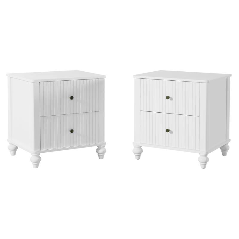 Christopher Knight Home - Silverton Modern 3-Piece Bedroom Set with Classic Grooved Panels Bed Frame & Matching Nightstands