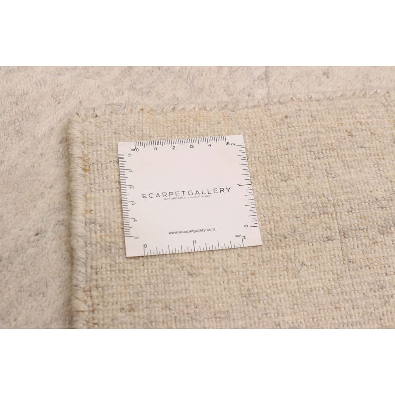 ECARPETGALLERY Hand Loomed Kashkuli Gabbeh Ivory Wool Rug - 5'7 x 7'10