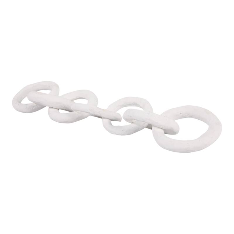 Metal Object Linked Rings Sculpture Interlocking Circular Chain Design