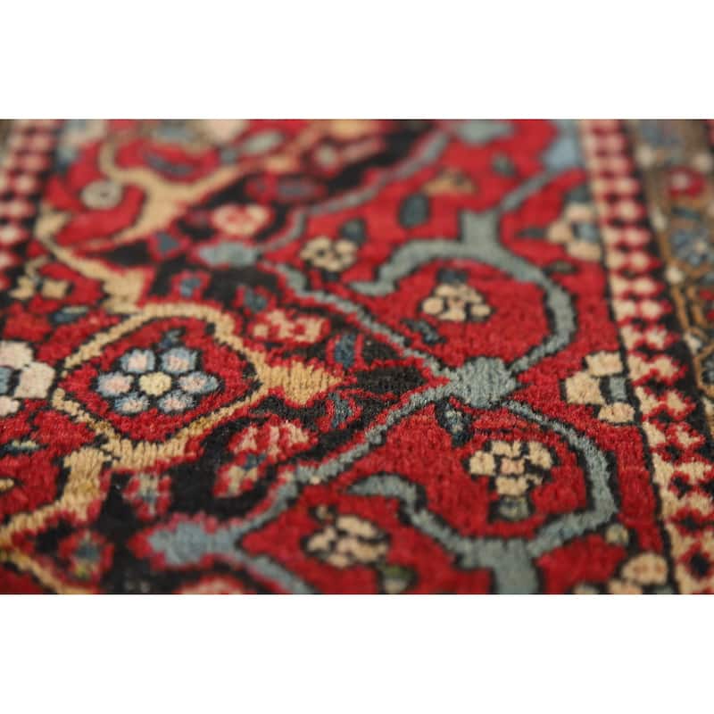 Hand Knotted Oriental 100% Wool Carpet Traditional Floral Beige & Ivories Isfahan Area Rug - 6' 7'' X 4' 4''