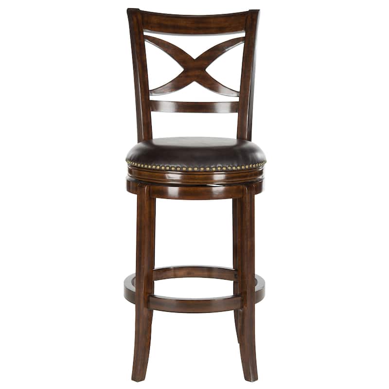 SAFAVIEH Vickey Walnut/ Brown 29-inch Bar Stool - 22" x 23.5" x 46" - 22Wx24Dx46H