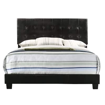 Black Full Bed with Transitional Contemporary Design, Durable Frame and Sleek Finish for Comfortable Bedrooms