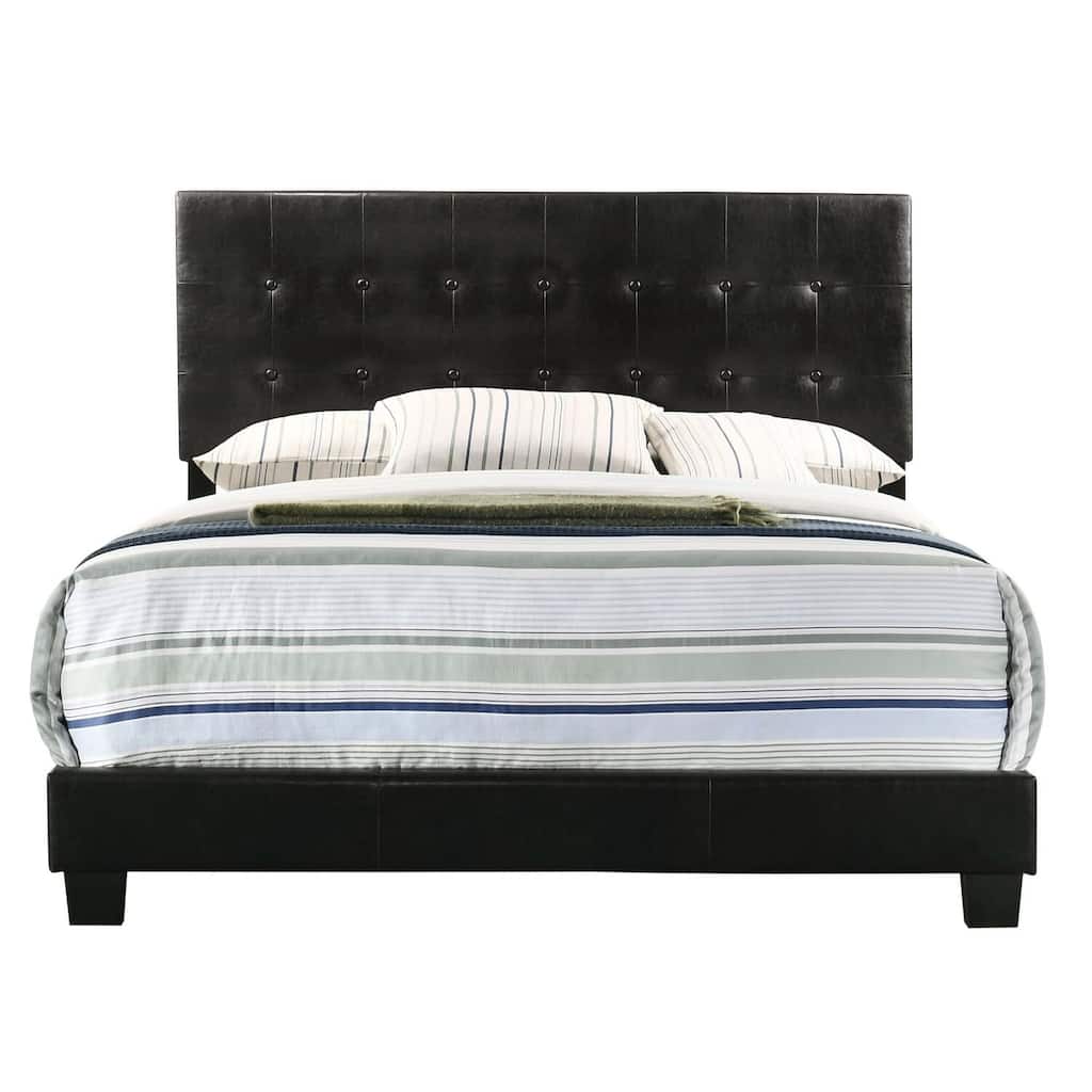 Black Full Bed with Transitional Contemporary Design, Durable Frame and Sleek Finish for Comfortable Bedrooms