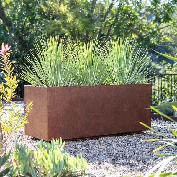 slide 2 of 33, Corten Steel Series Long Box Planter