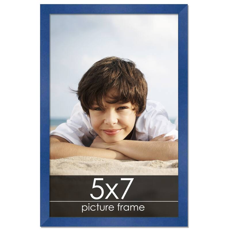 5x7 Contemporary Complete Wood Picture Frame with UV Acrylic, Foam