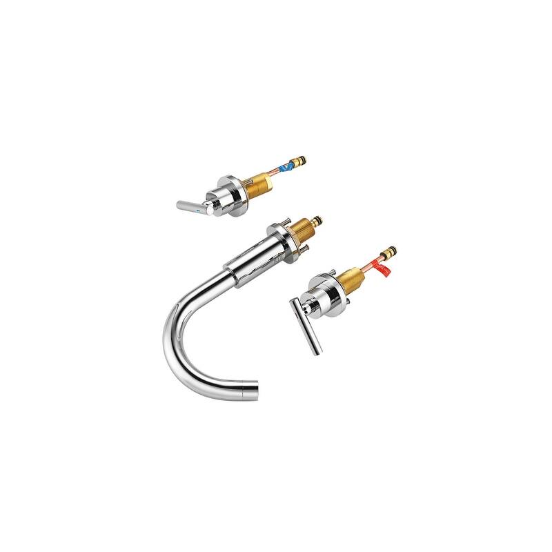 Indigo Home 8 inch Widespread Double Handle Bathroom Faucet