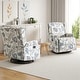 preview thumbnail 105 of 139, 29'' W Pattern Swivel Manual Push Back Recliner Chair Set of 2