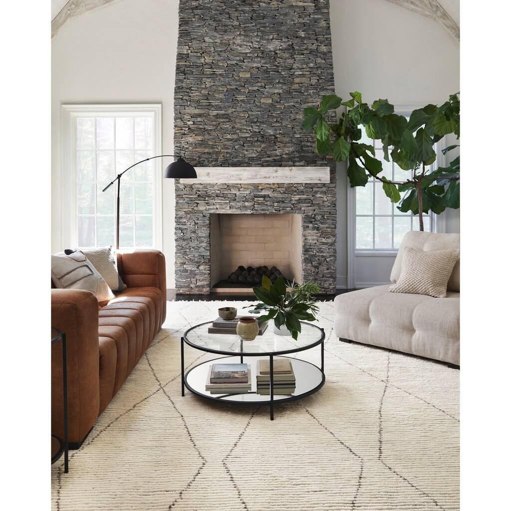 Ohad Handmade Boho Diamond Wool Area Rug