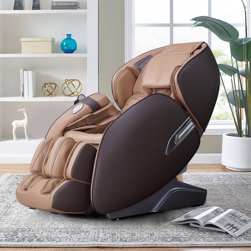 Clie Modern Faux Leather Zero Gravity LED Light Massage Chair with Bluetooth Speaker and USB Port by Furniture of America