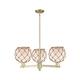 Option Antique Brass / White Glass with Brown Rope
