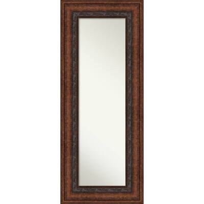 Non-Beveled Full Length On The Door Mirror 57.5 x 23.5 in. - Decorative Frame - Decorative Bronze - 24 x 58 in