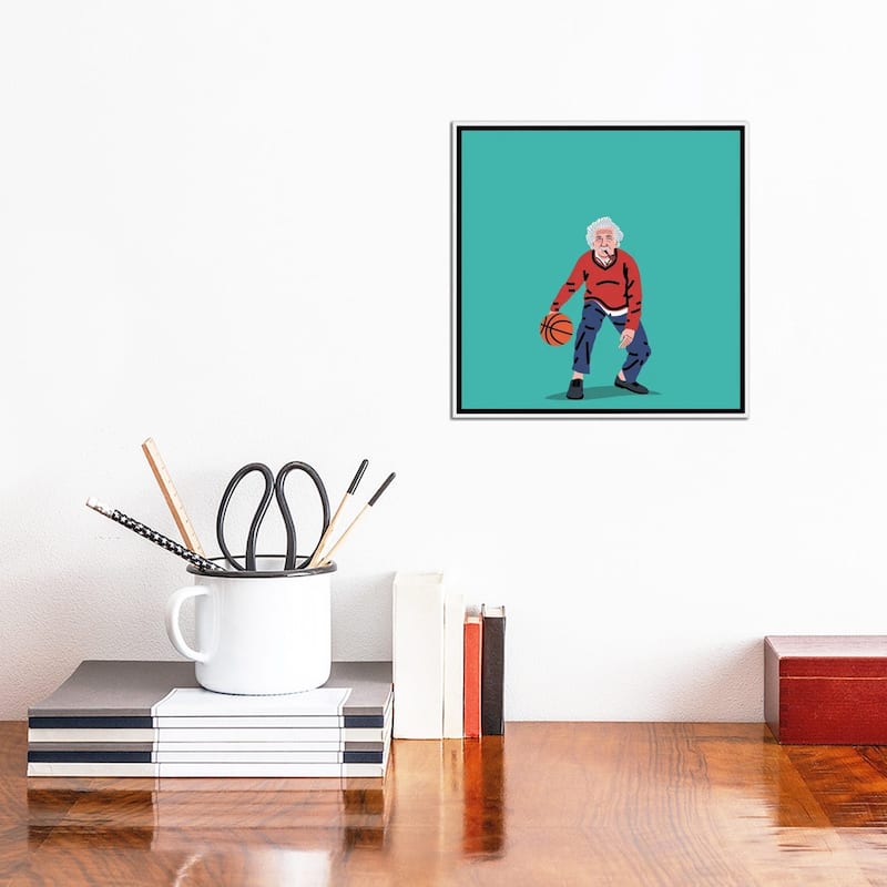 iCanvas "Balling Einstein" by Elad Shagrir Framed Canvas Print