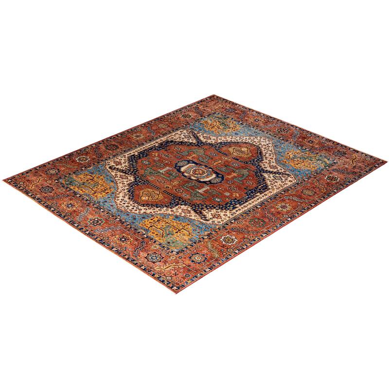 Serapi One-of-a-Kind Hand-Knotted Area Rug - Orange, 8' 2" x 9' 11" - 8' 2" x 9' 11"