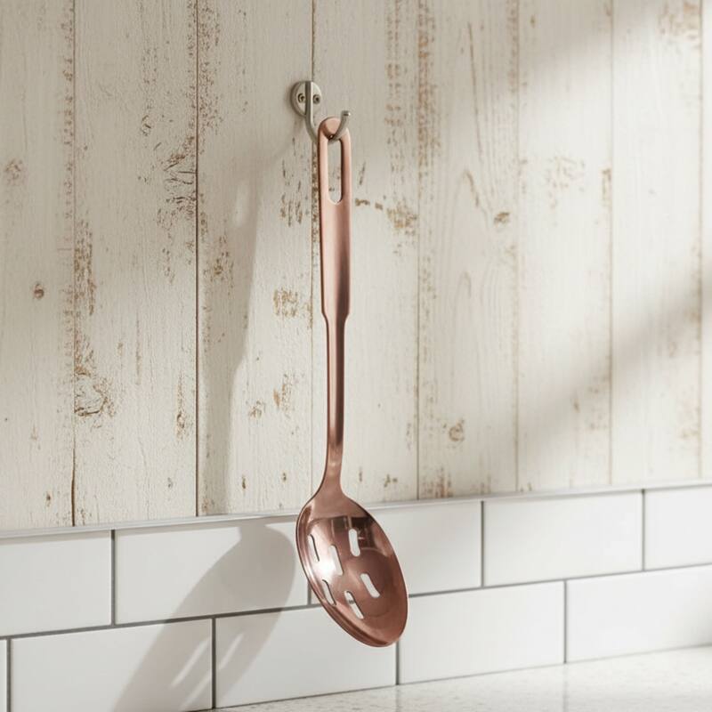 Amco 5-Piece Stainless Steel Cooking Utensil Set, Copper - 14" H