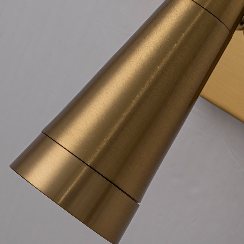 Rechargeable Cordless Wall Sconce LED Brass Spot Light with Remote and Touch Dimming Adjustable Head Accent Light for Bedroom