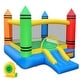 preview thumbnail 10 of 8, Gymax Inflatable Bounce House w/Slide & Large Jumping Area 550W Blower - Multicolor