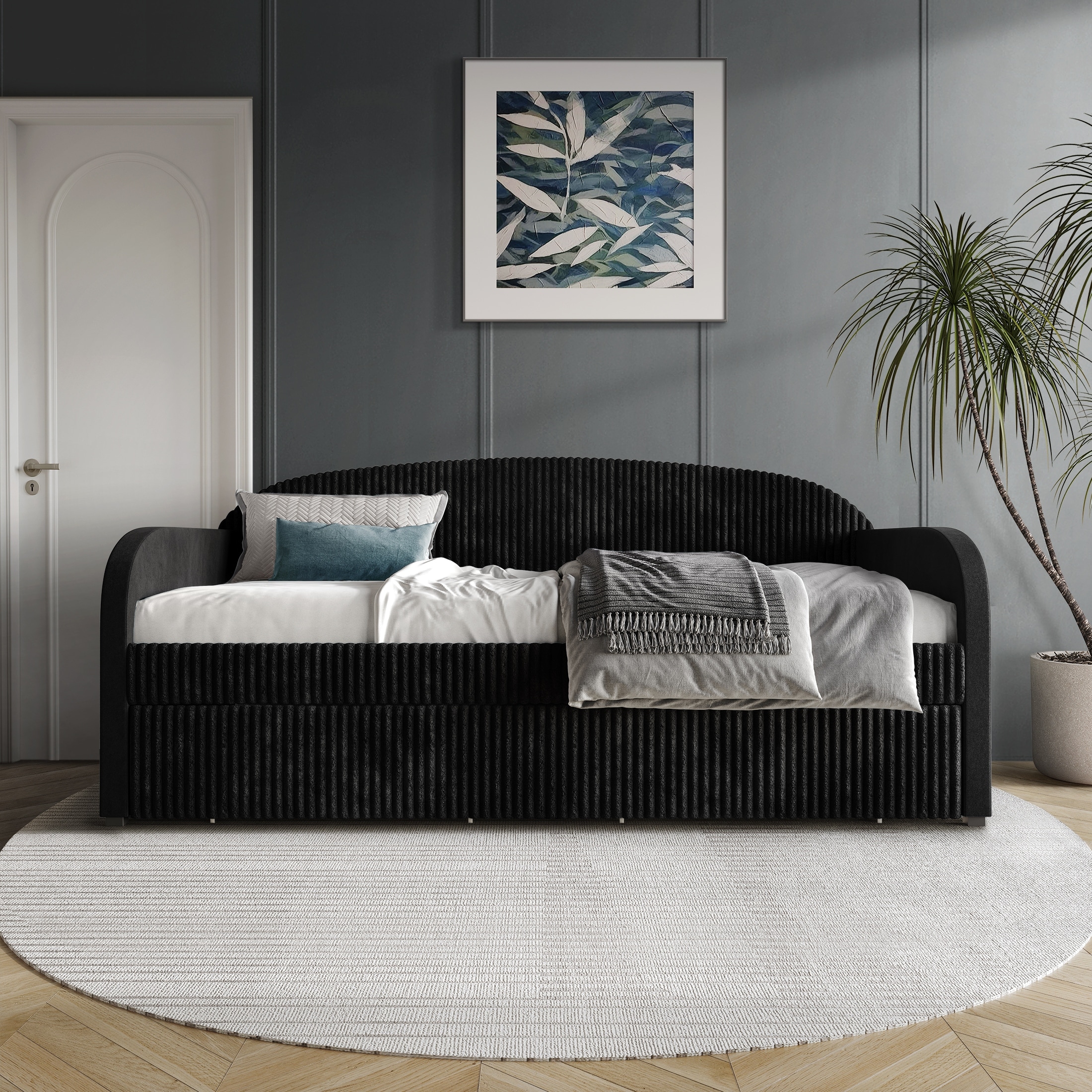 CraftPorch Corduroy Modern Velvet Twin Daybed