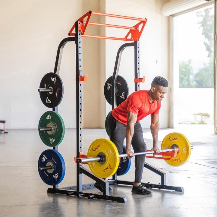 Sunny health & fitness power half rack sales